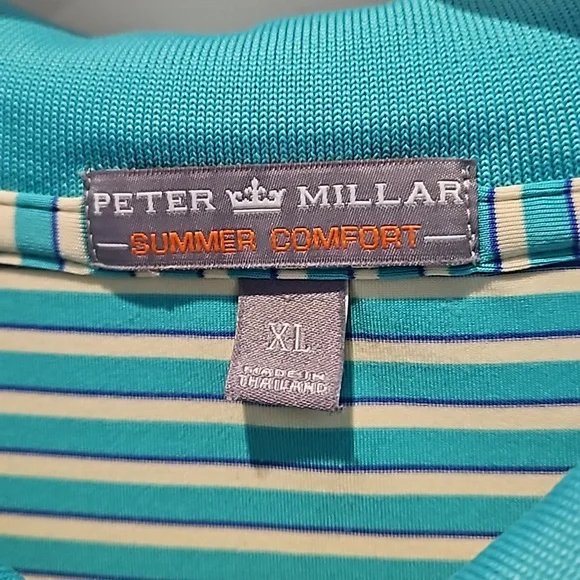 Peter Millar Summer Comfort mens striped polo, size XL - Picture 3 of 8